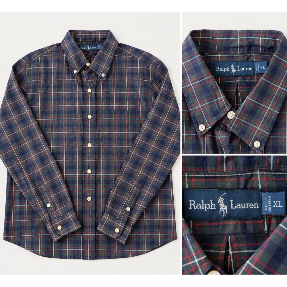 Ralph Lauren Men’s XL Blake Plaid Tartan Button Down Long Sleeve Shirt Preppy
